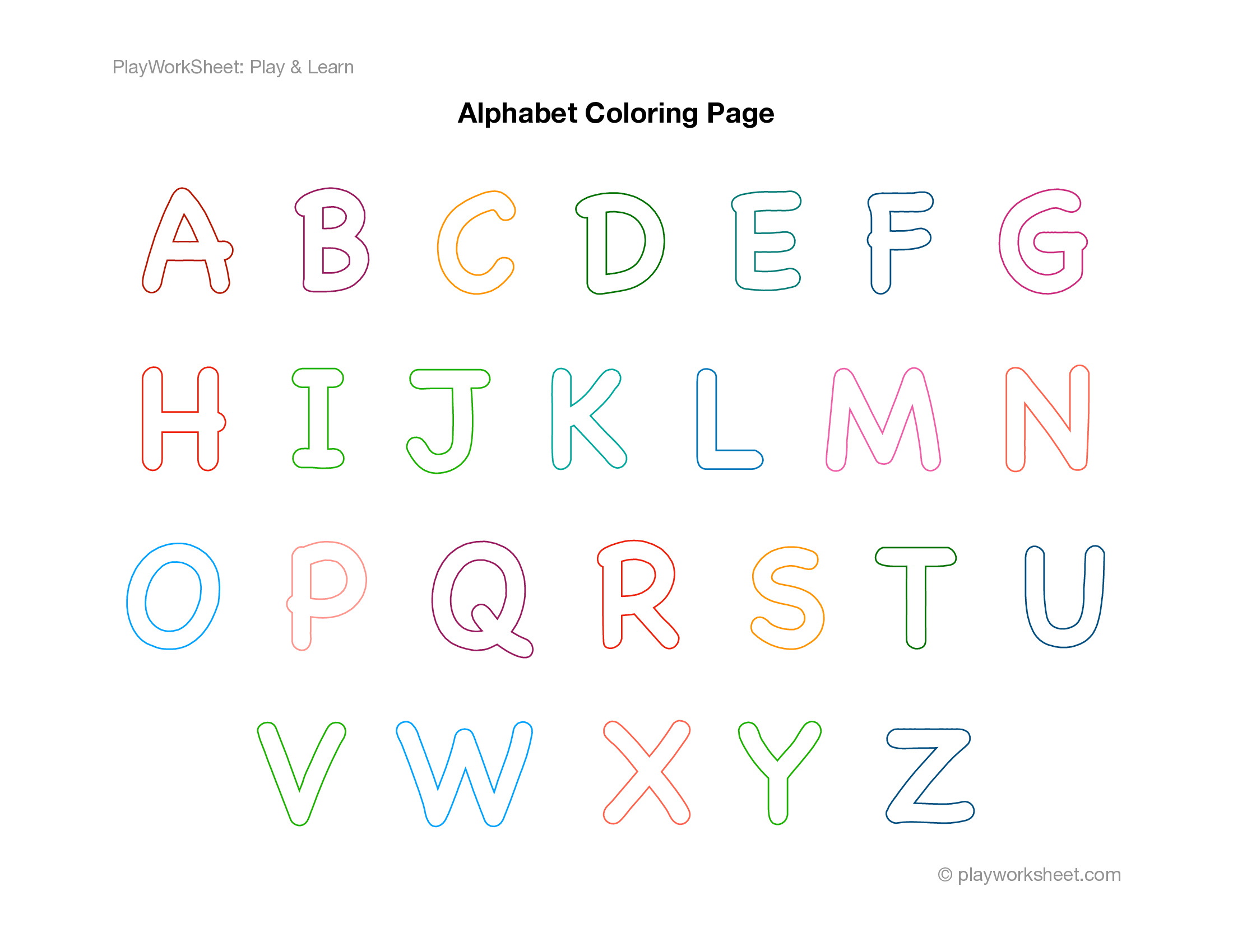 Chalkboard Alphabet Coloring Adventure - Page 2