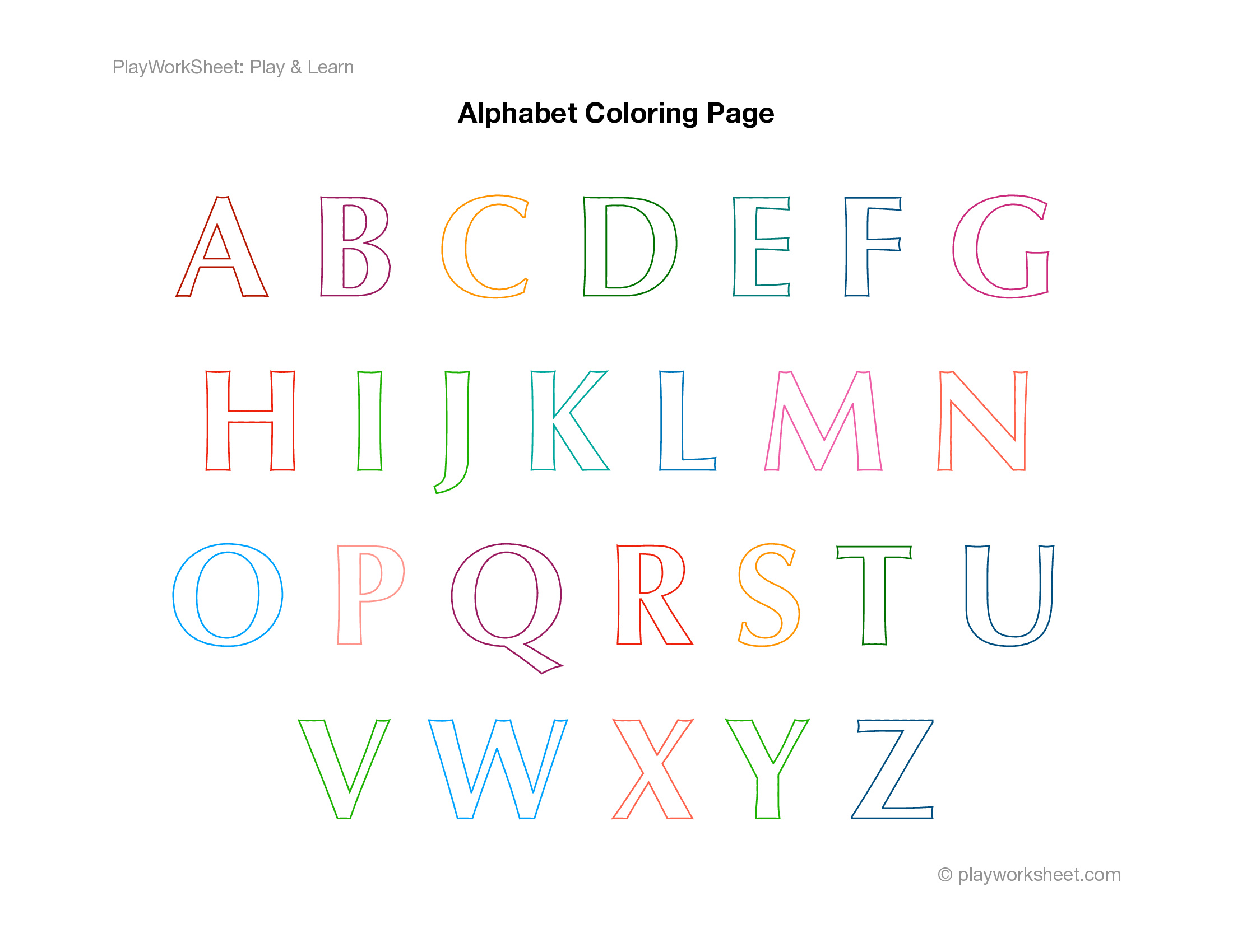 Optima Alphabet Coloring Journey - Page 2