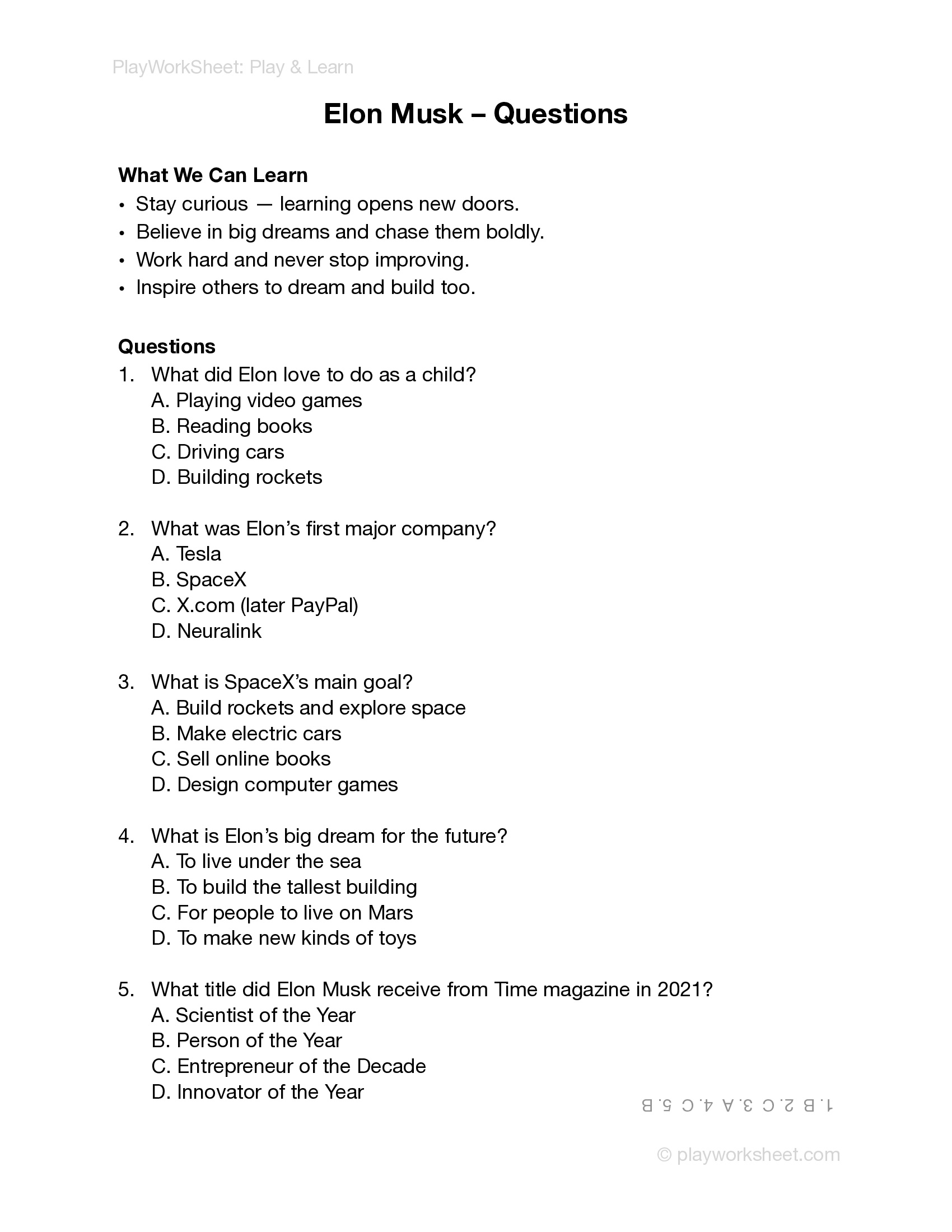 Elon Musk – Dream Big, Work Hard - Page 2