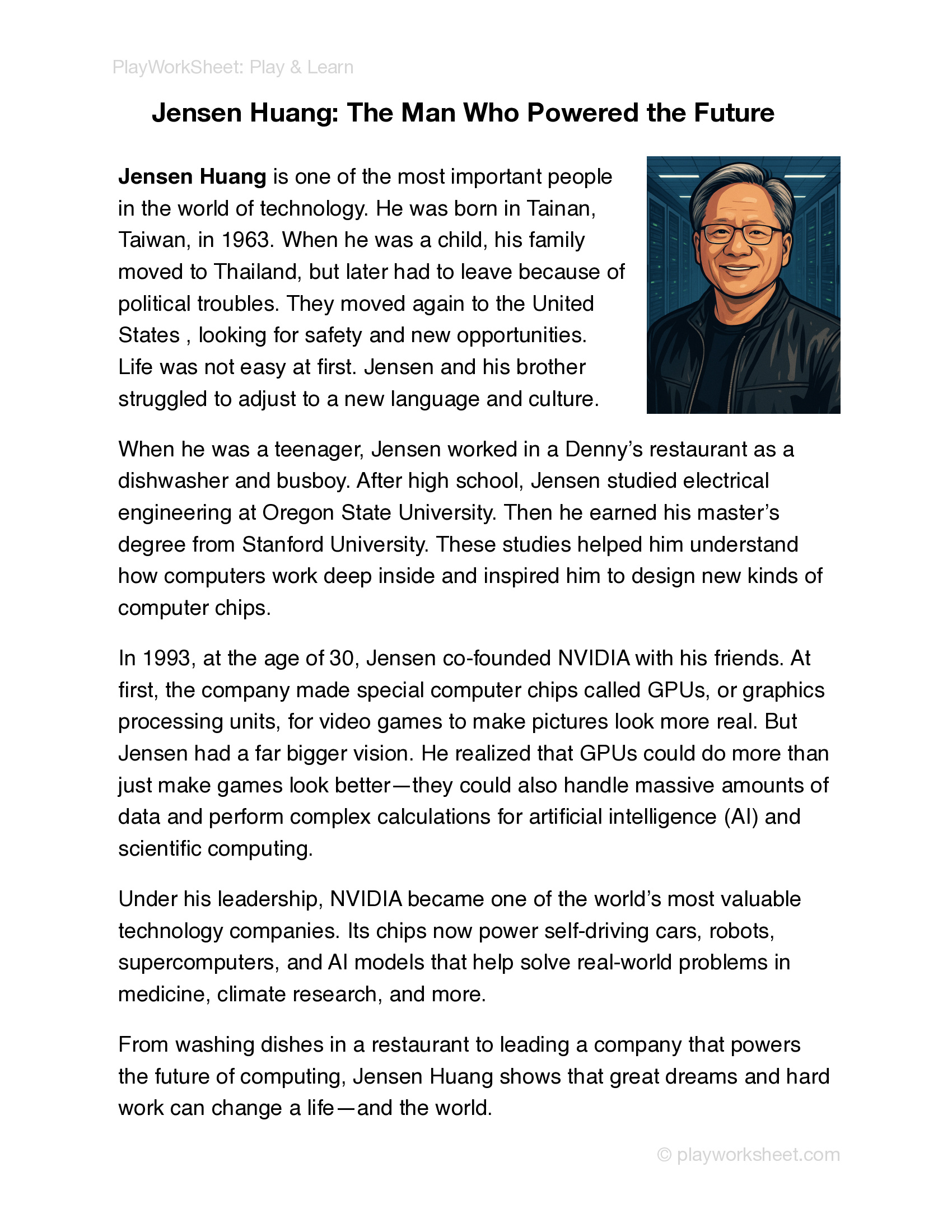 Jensen Huang -The Man Who Powered the Future - Page 1