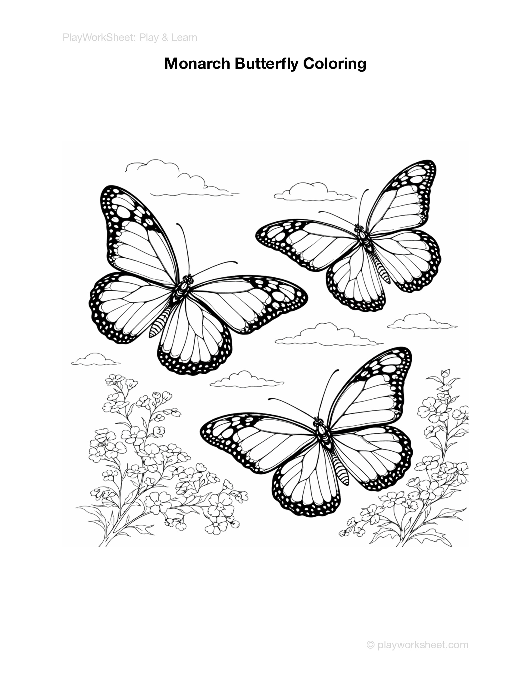Butterfly Coloring Pages | Free Printables for Kids