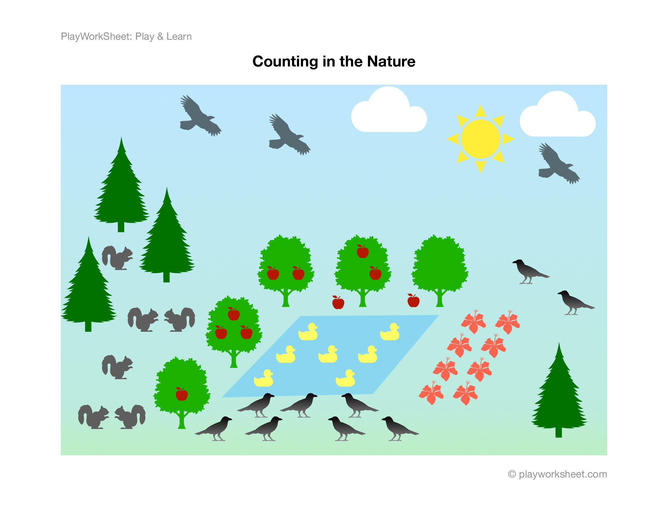 Counting in the Nature Free Printables for Kids
