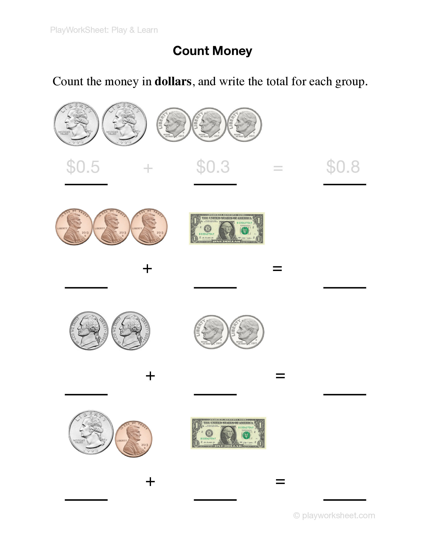 Recognize and Count Money - Page 2