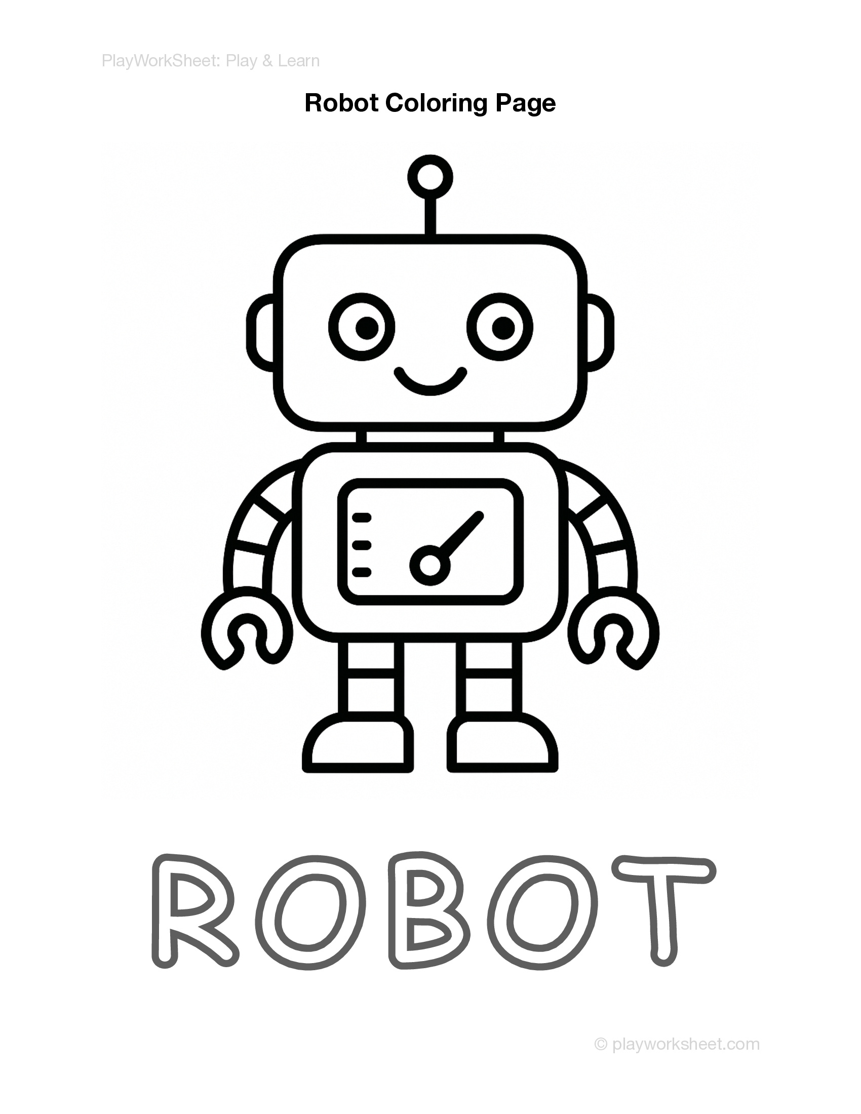 Robot Coloring Pages - Page 1