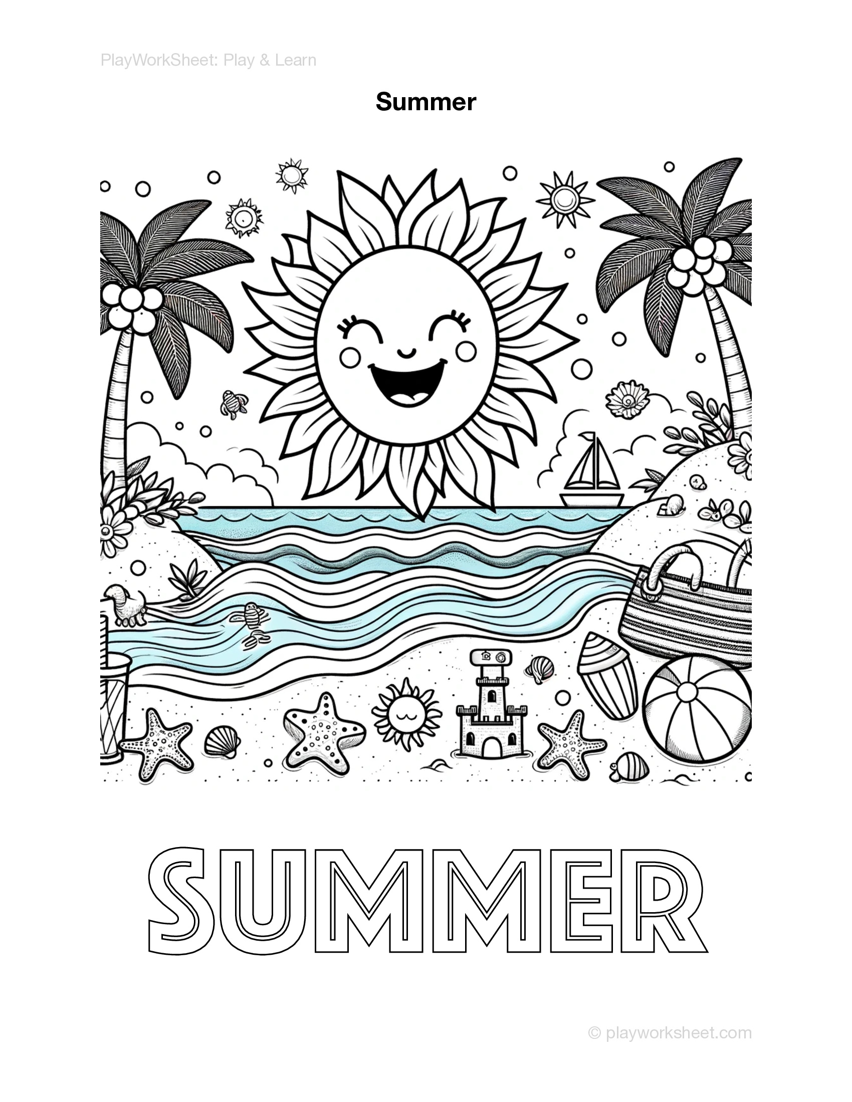 Coloring Pages for the Four Seasons - Page 2