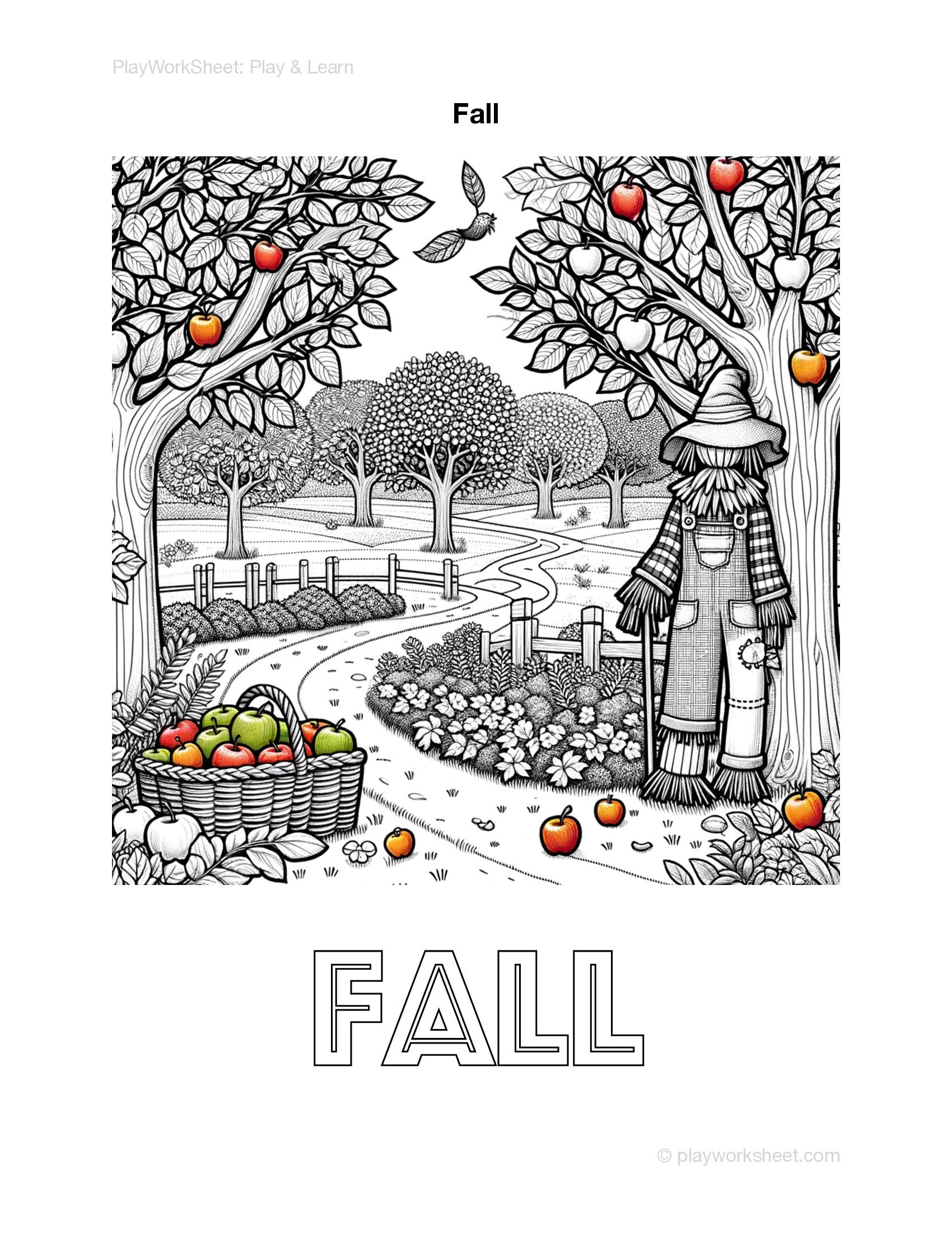 Coloring Pages for the Four Seasons - Page 3