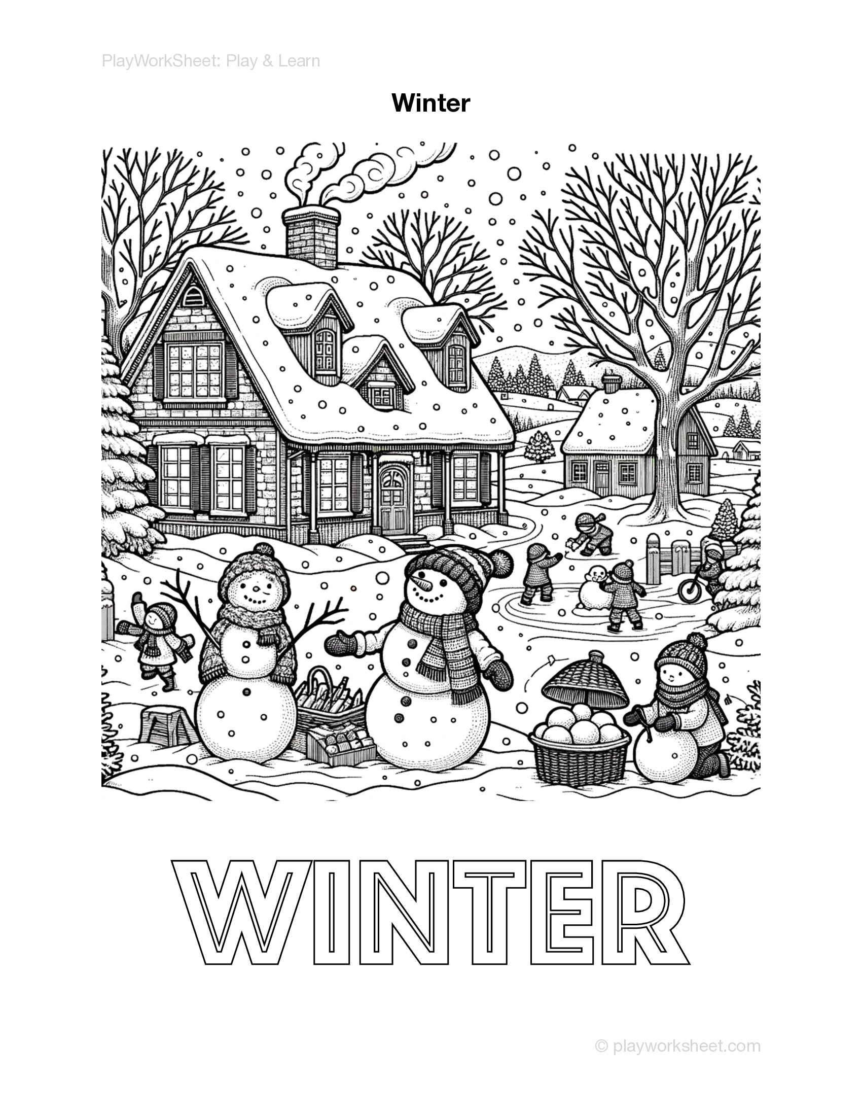 Coloring Pages for the Four Seasons - Page 4