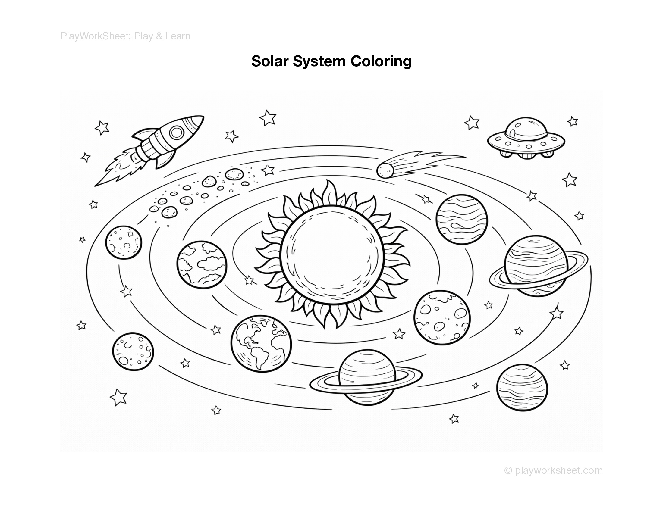 Solar System Coloring Pages - Page 2