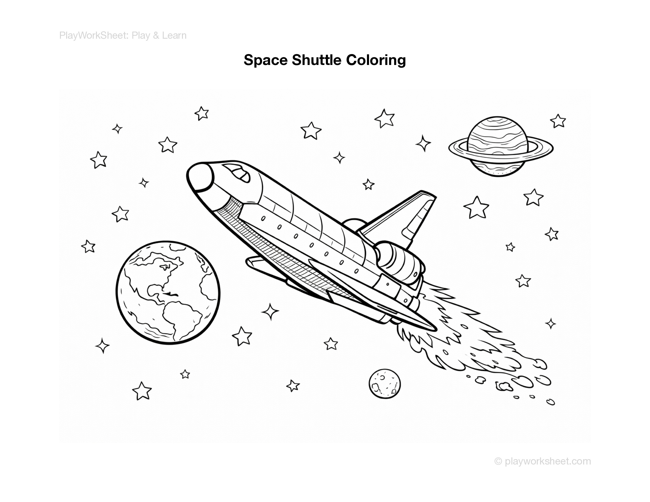 Space Shuttle Coloring Pages - Page 2