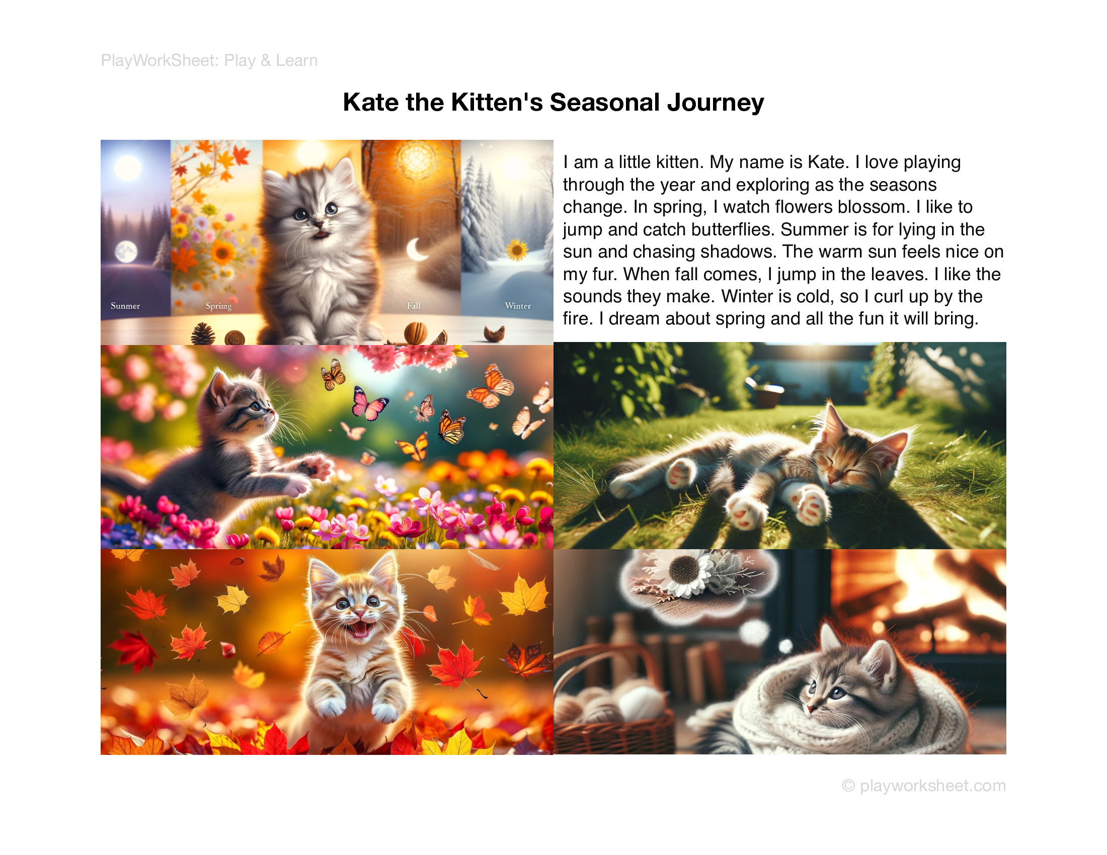 Kate the Kitten's Seasonal Journey - Page 1