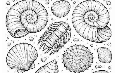 Fossilized Treasures Coloring Pages