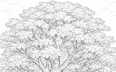 Maple Tree Coloring Pages