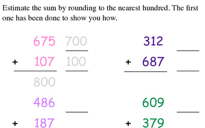 Estimations: Additions and Subtractions