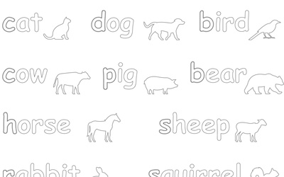 Sight Words: Animals, Foods, and Other Nouns