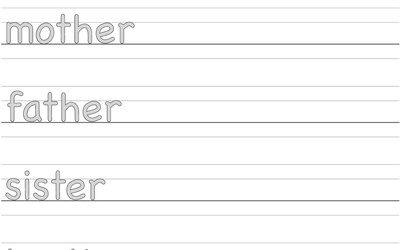 Trace and Write Sight Words: People