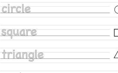 Trace and Write Sight Words: Shapes