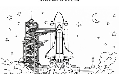 Space Shuttle Coloring Pages