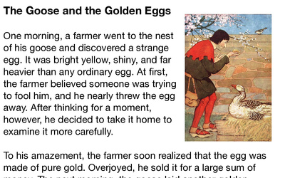 The Goose and the Golden Eggs - Fable